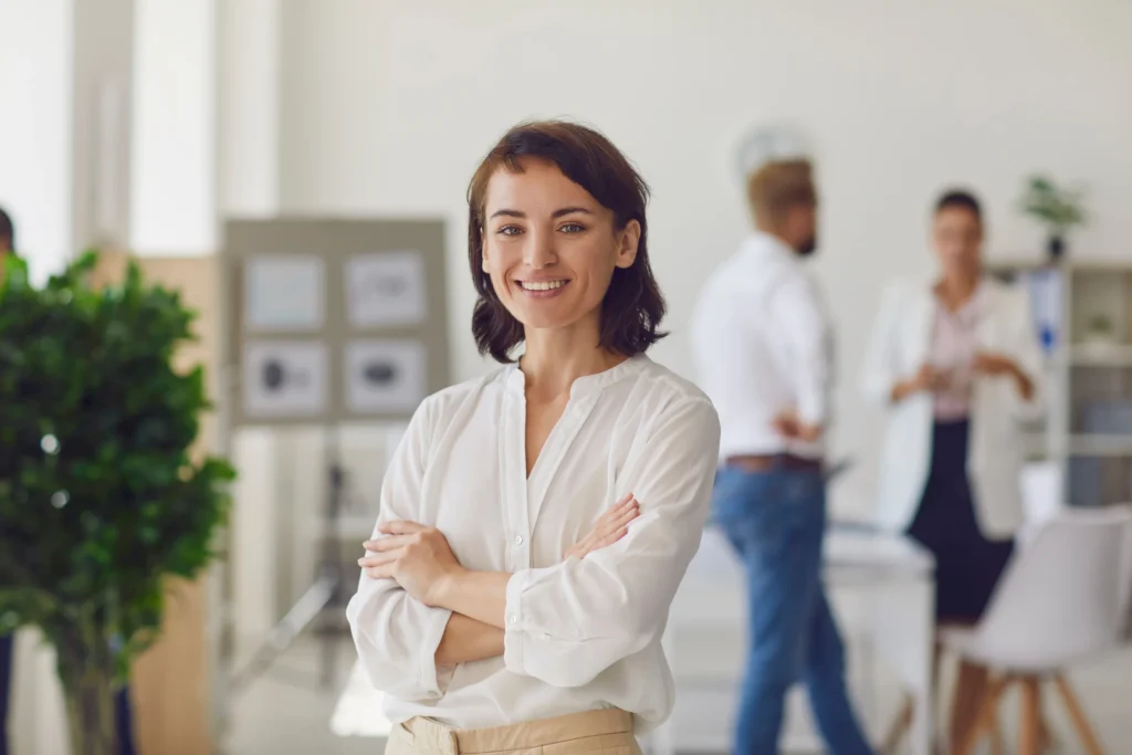 happy woman employee: how to retain employees