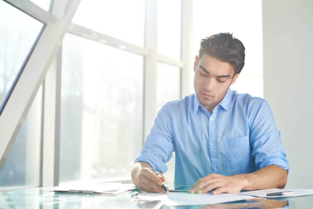 entrepreneur writing