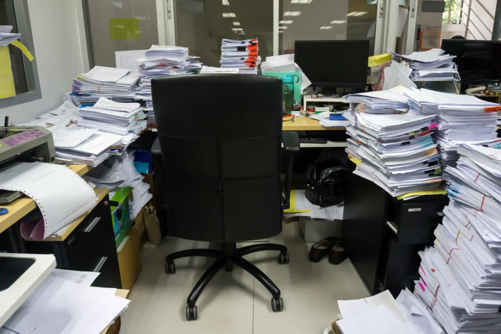 clutter as sign outgrowing your home office
