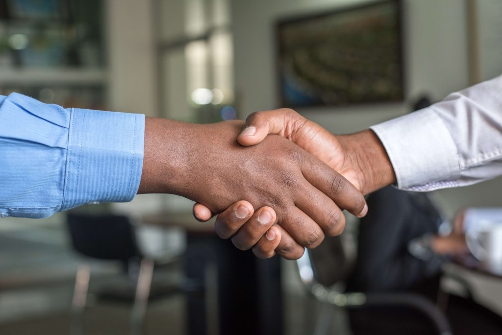 business hand shake
