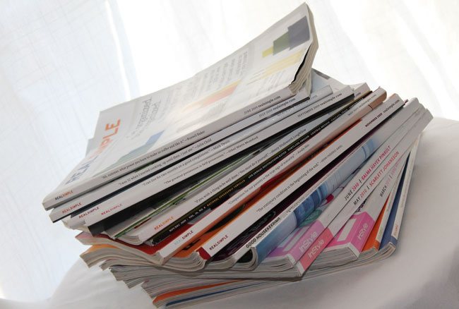stack of magazines