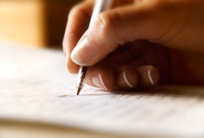 writer writing