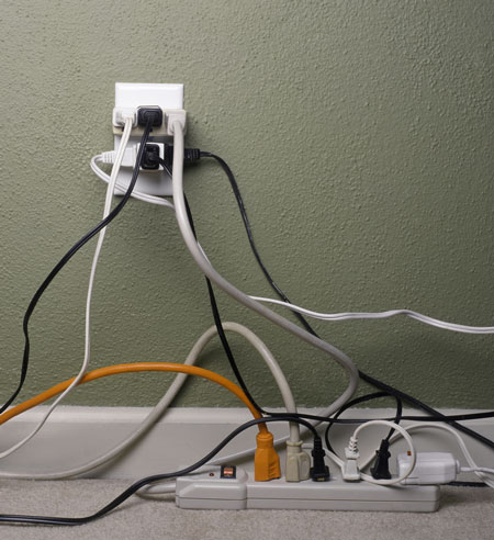 home office wiring and cords