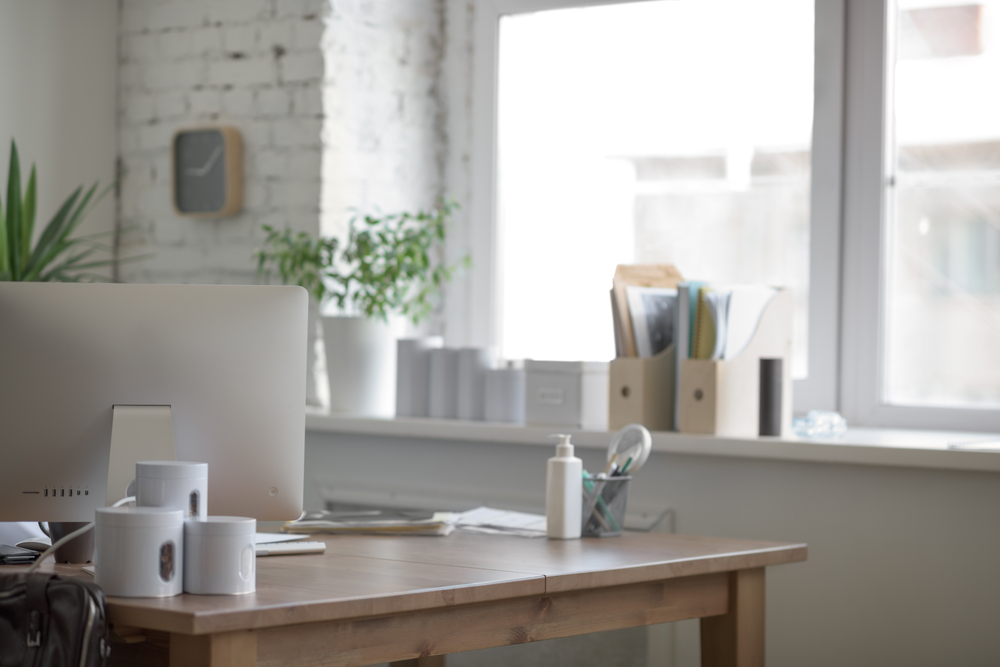 home office by window