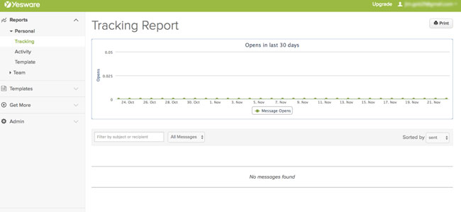 create and access your email templates using Yesware