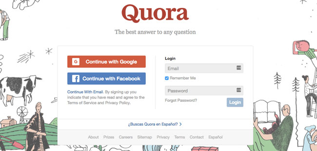 Quora is a Q&A site 