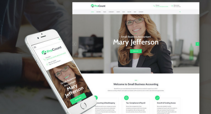 wordpress finance theme - procount