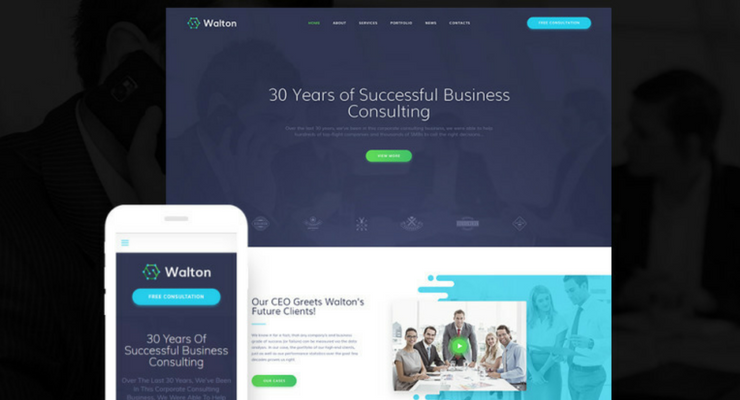 wordpress finance theme -walton
