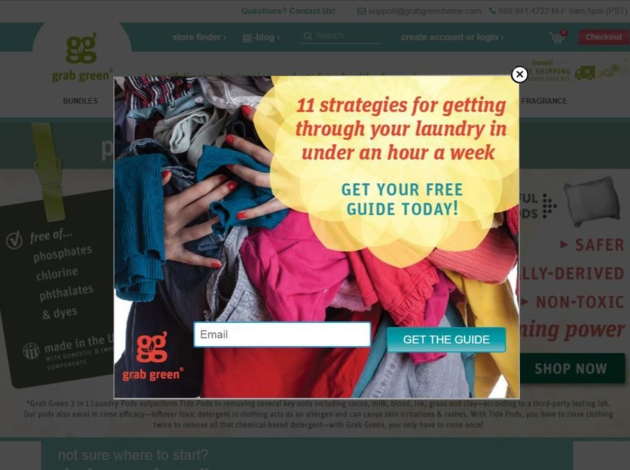 Grab Green email marketing