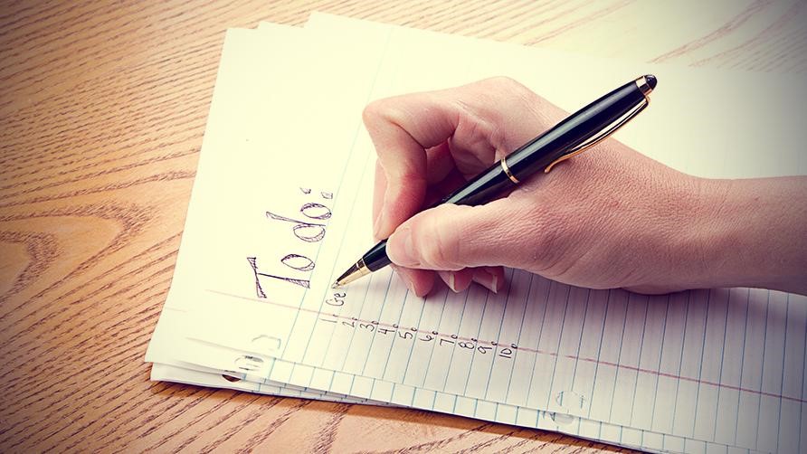 making a to do list