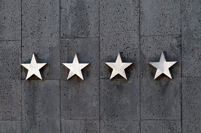 four stars on a wall