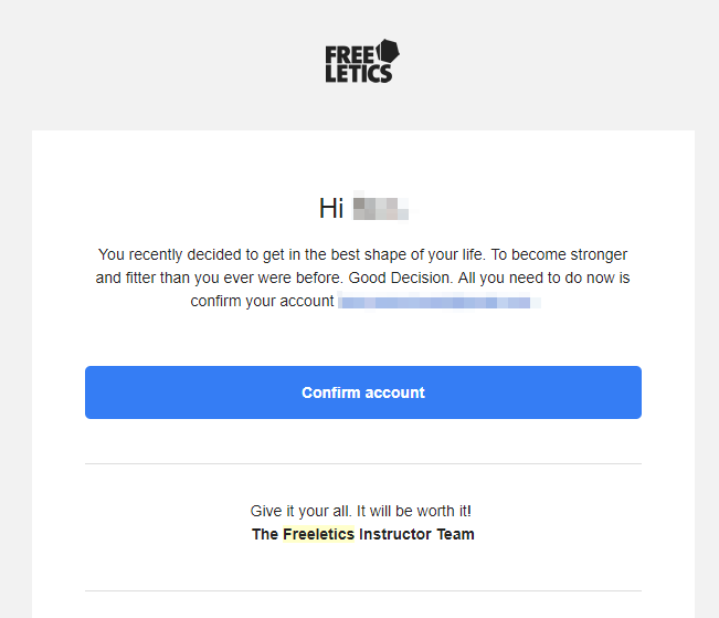 sample email template
