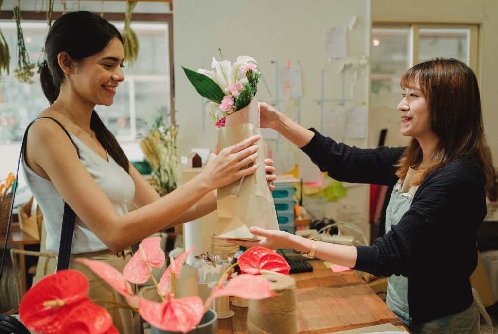 customers in local store