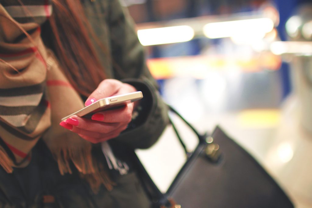 woman on mobile phone