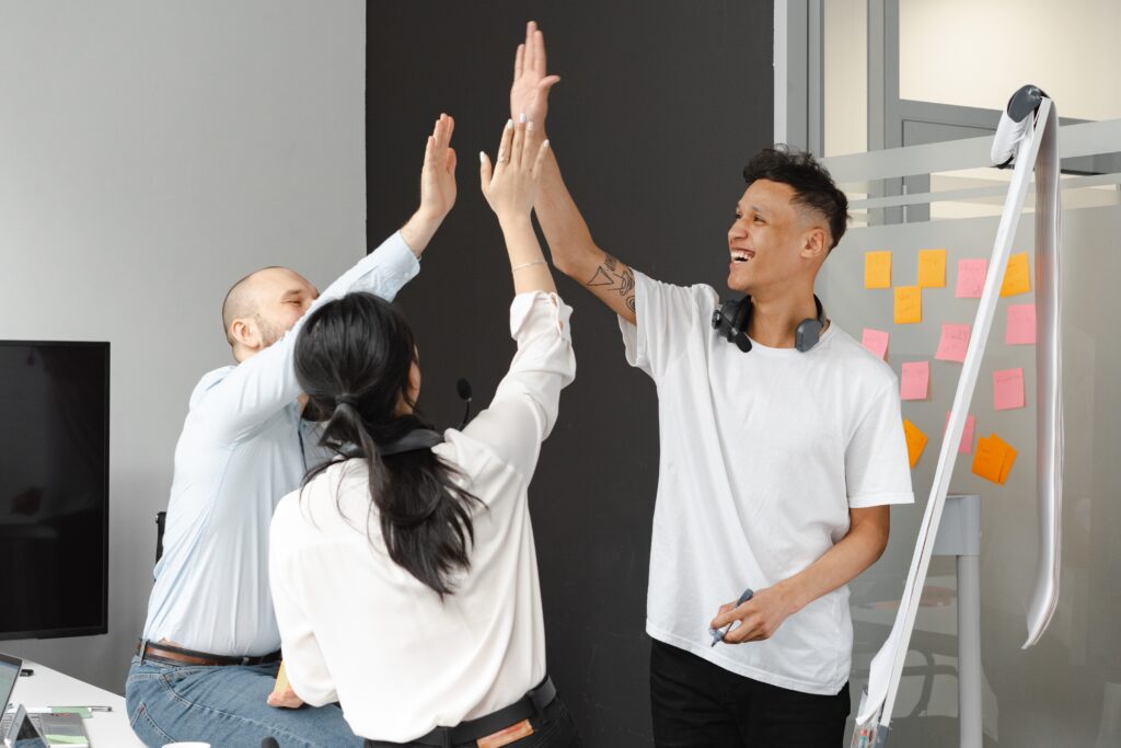 happy team members