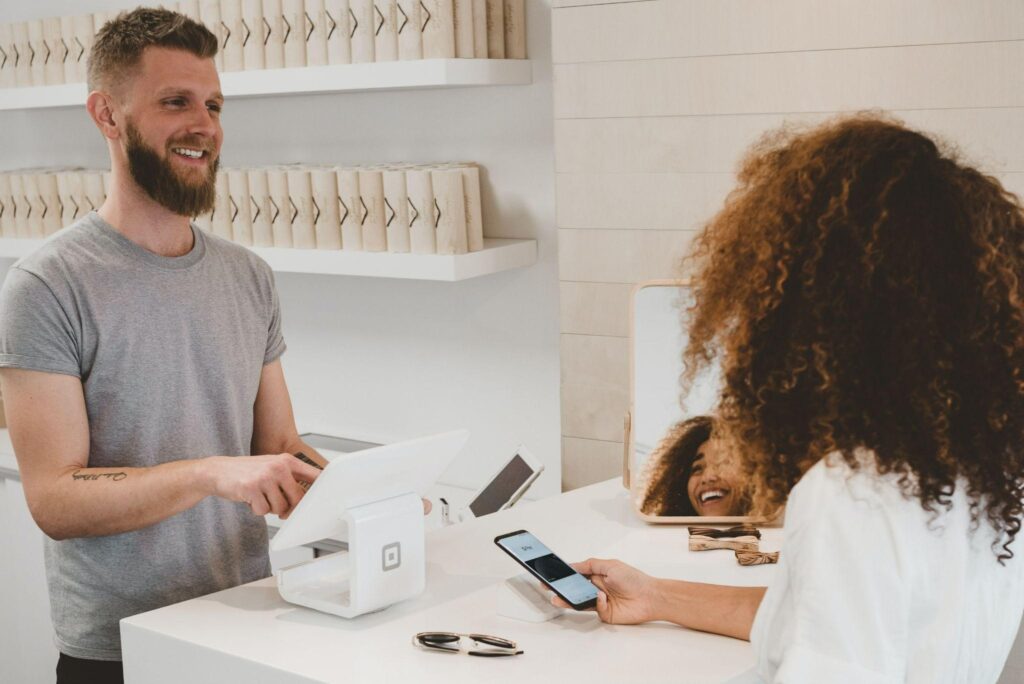 retail store accepting credit card payments