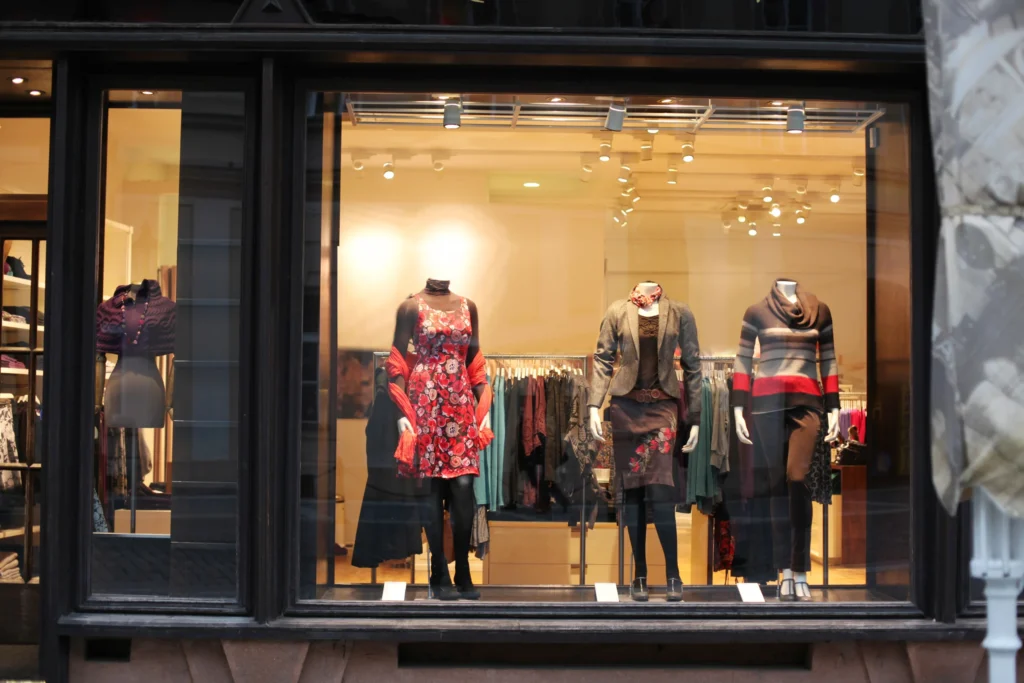 clothing business storefront