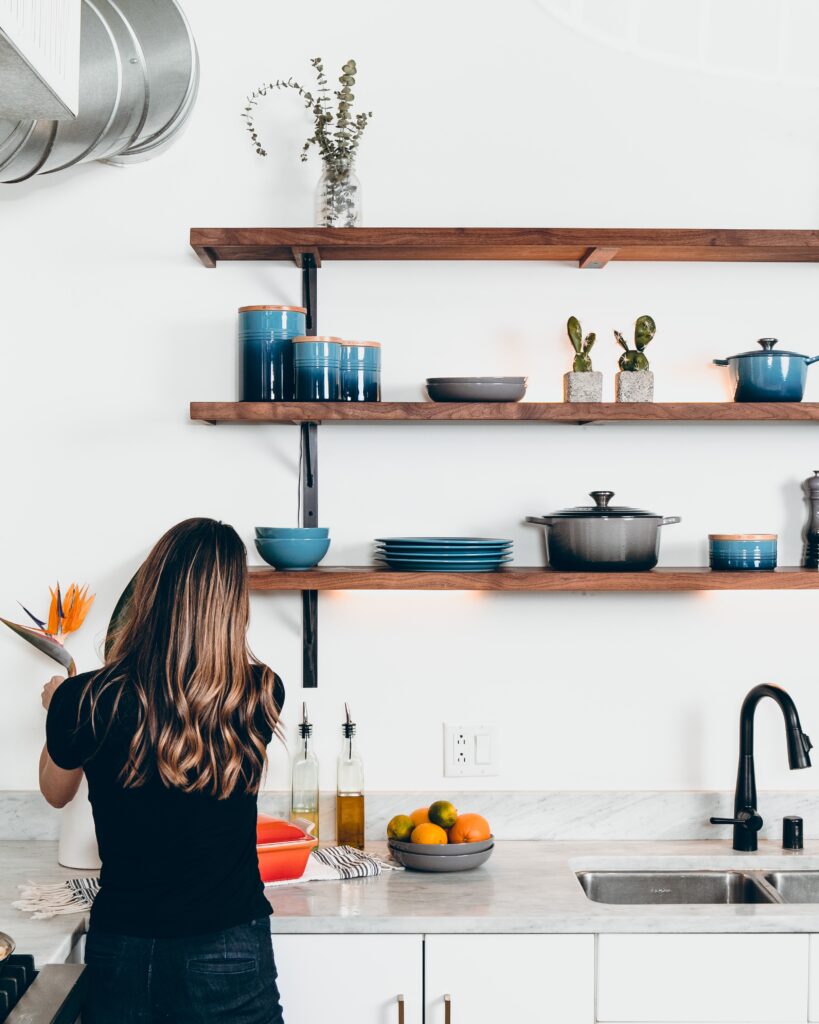 farmhouse kitchen storage and organization
