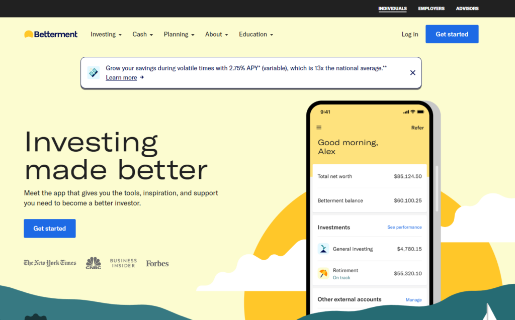 betterment investment platform