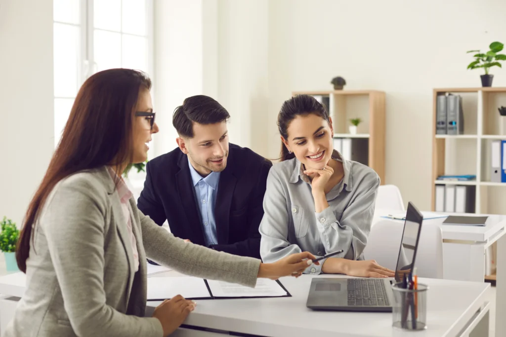 couple discusses estate planning and financial management