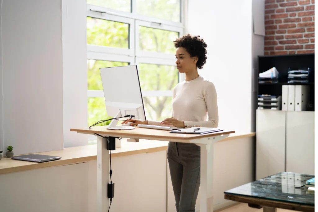 adjustable height office desk