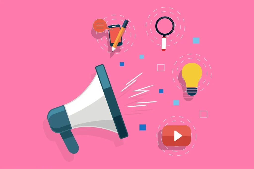 graphic of loudspeaker for marketing