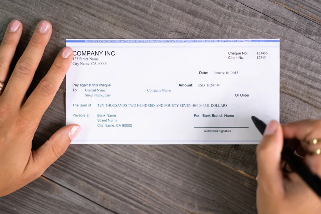 how to write a check