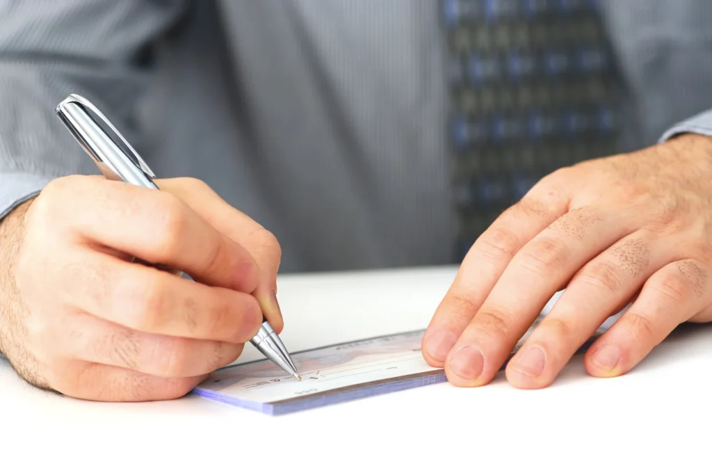 how to write a check