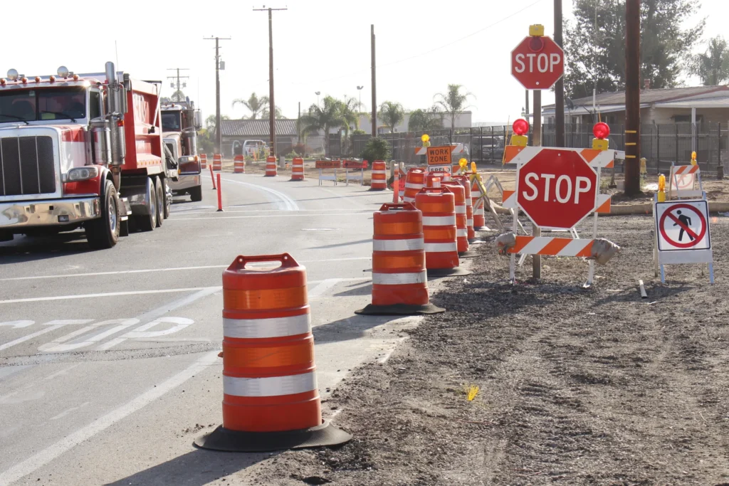 work zone safety sign road construction