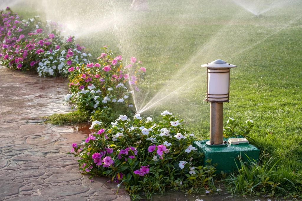water sprinkler used in lawncare and landscaping business