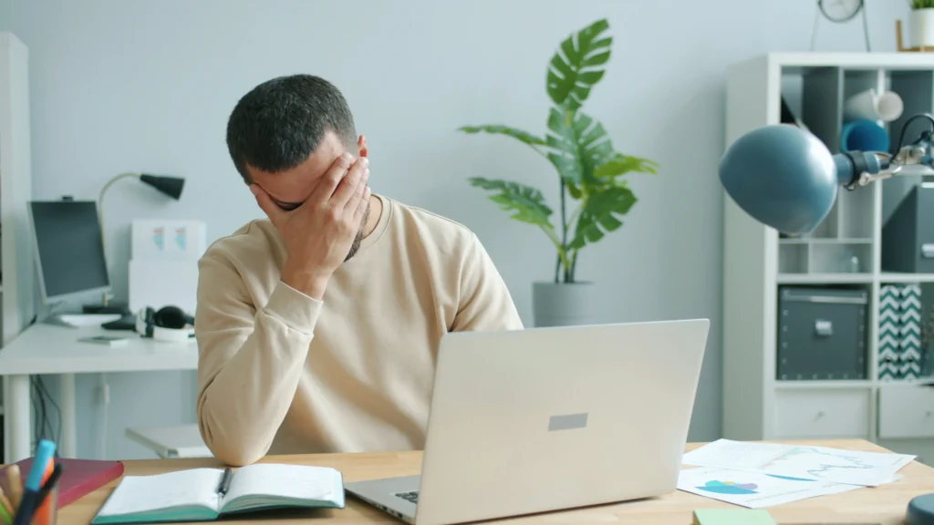 entrepreneur facing setbacks.