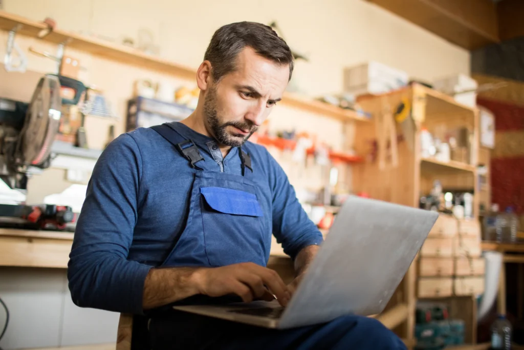 entrepreneur craftsman on his craft business model